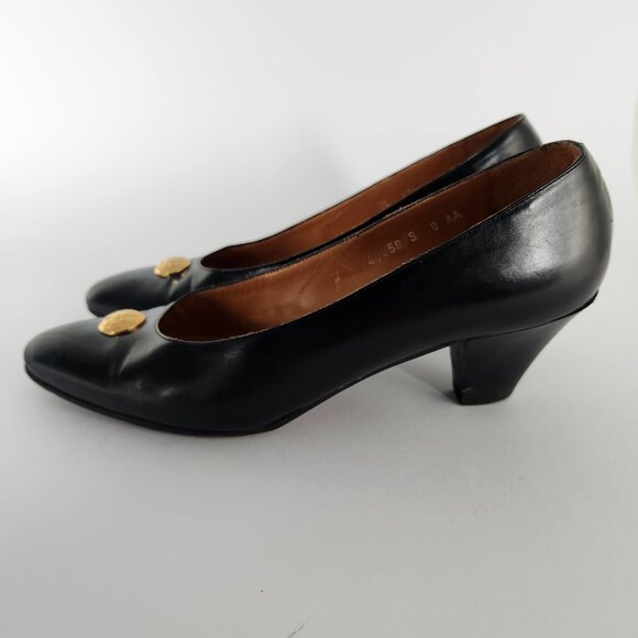 Ralph Lauren Pumps Leather Low Heel Size 8 AA - Picture 4 of 15